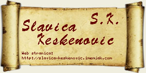Slavica Keskenović vizit kartica